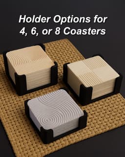 Zen Garden Coasters - 12 Styles 3d model