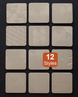 Zen Garden Coasters - 12 Styles 3d model
