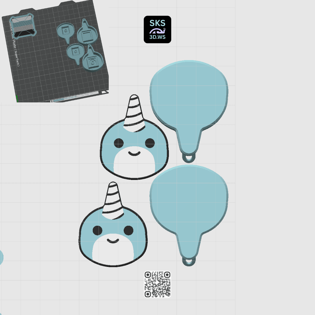 Narwhal Clicker.3mf 3d model