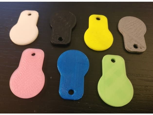 One Euro Basic Keychain 3d model