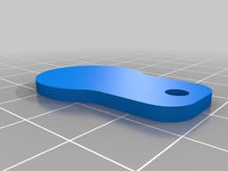 One Euro Basic Keychain 3d model