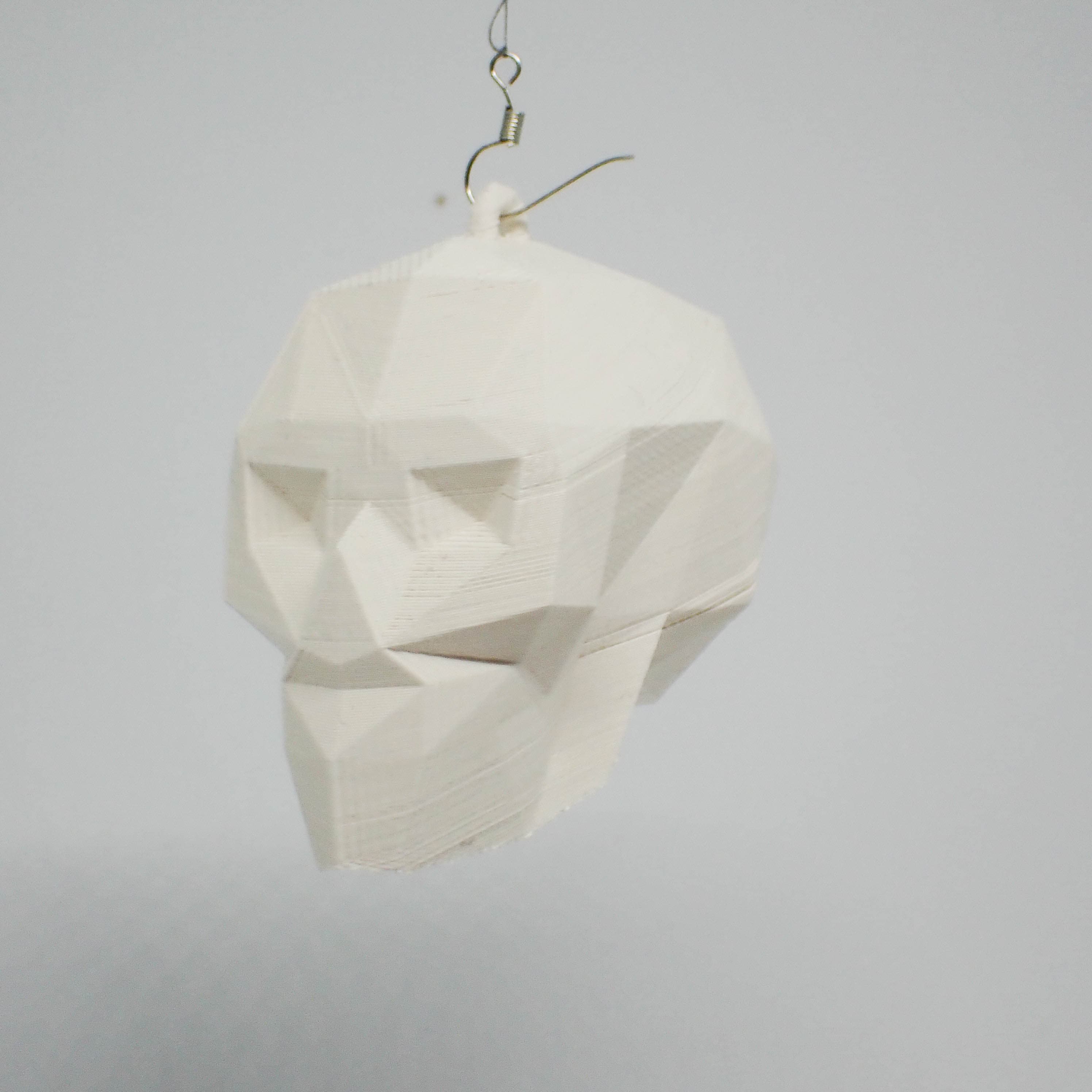 Low poly skull Christmas ornaments tree 3d model