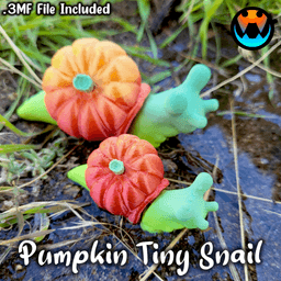 Tiny Pumpkin Snail 3d model
