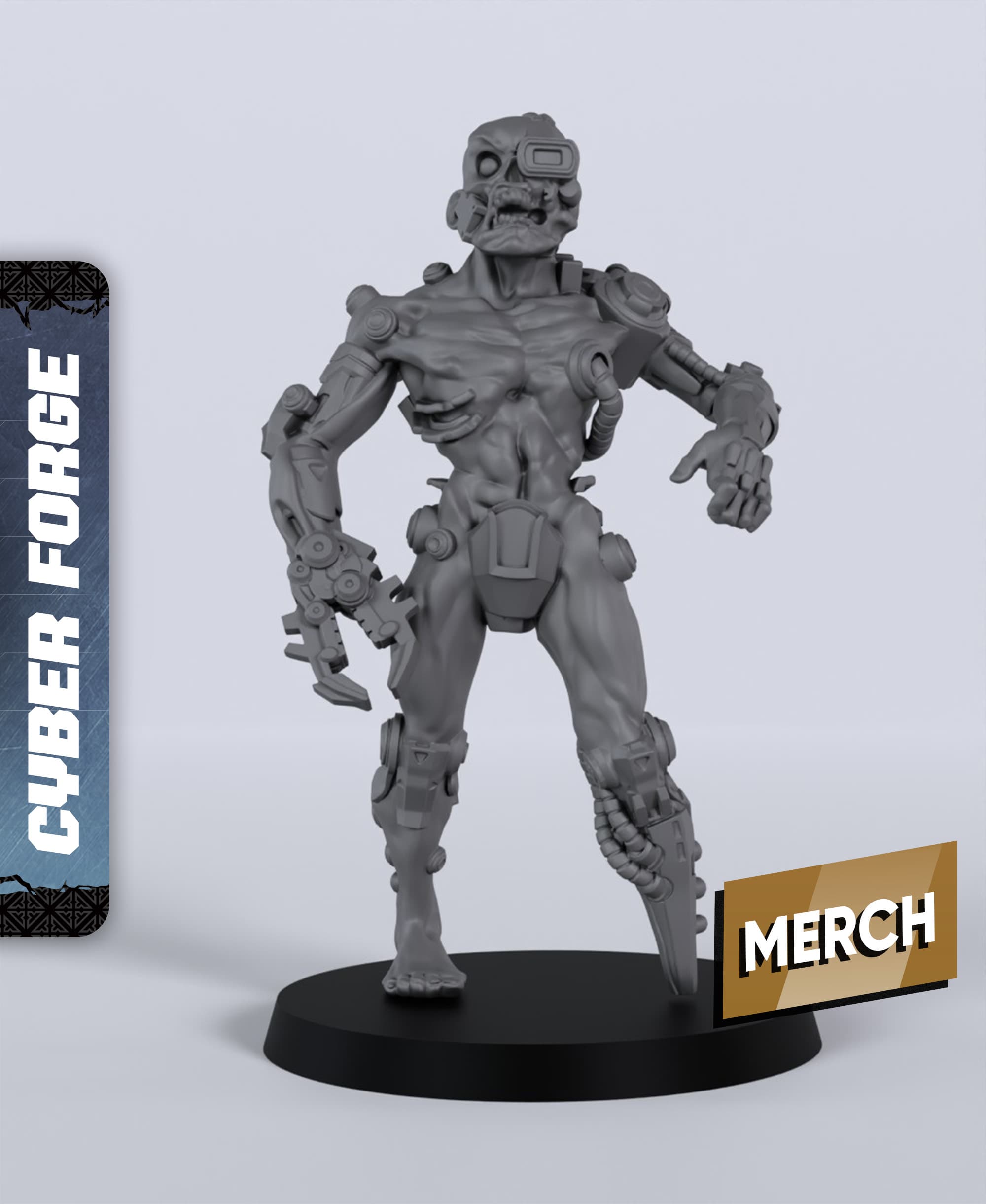 Cyber Zombie - With Free Cyberpunk - Sci-Fi Gift Ideas for RPG and Wargamers 3d model
