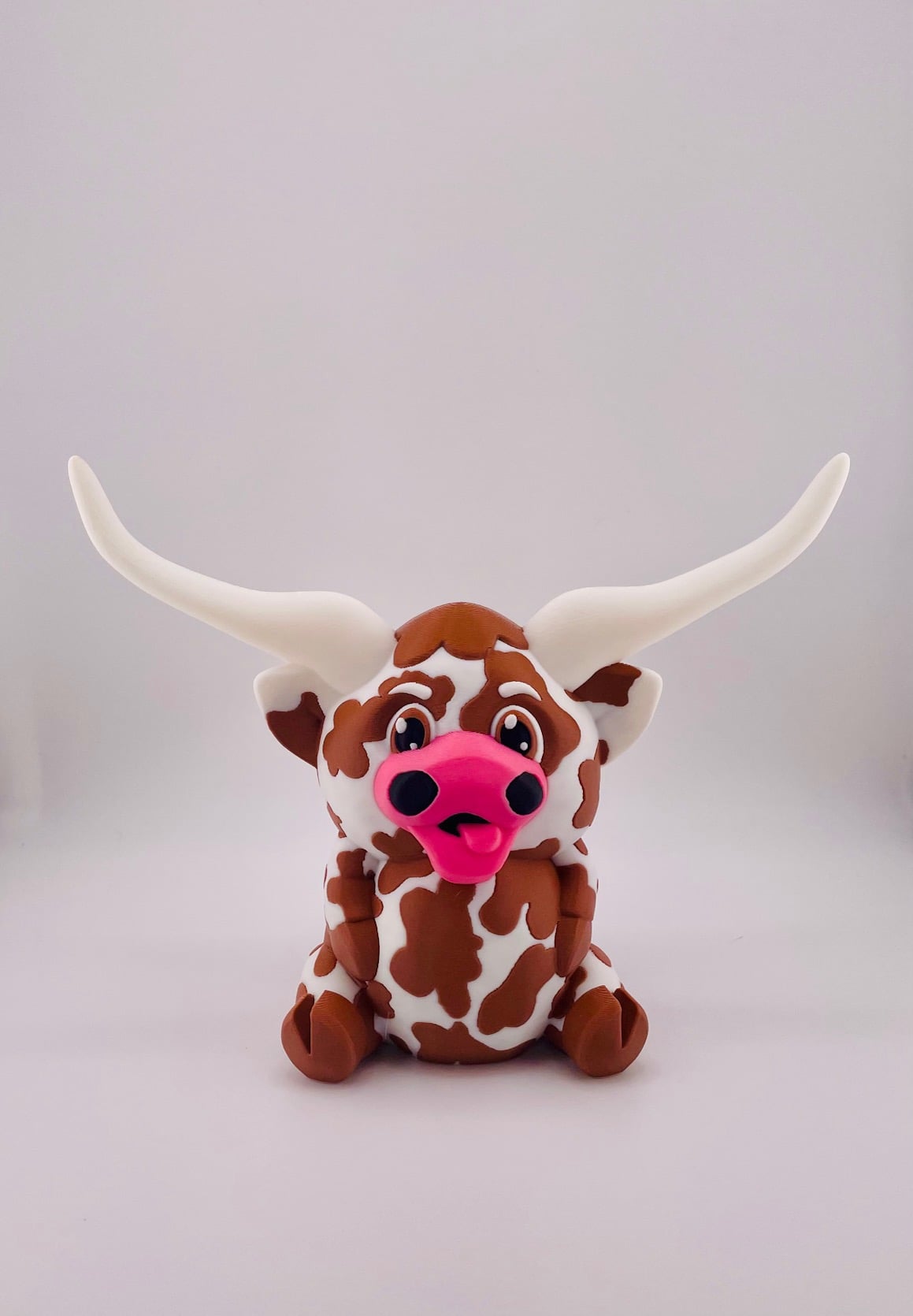 Texas Longhorn Cow Sitting 3d model