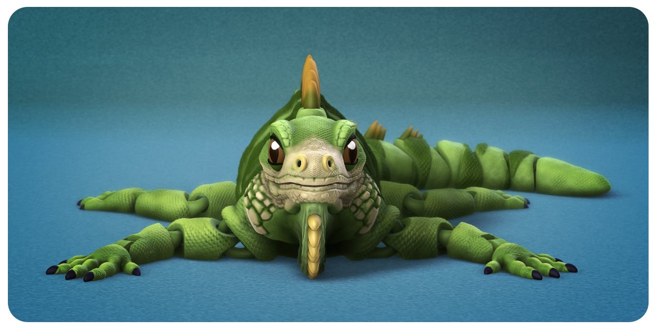 Flexi Iguana 3d model