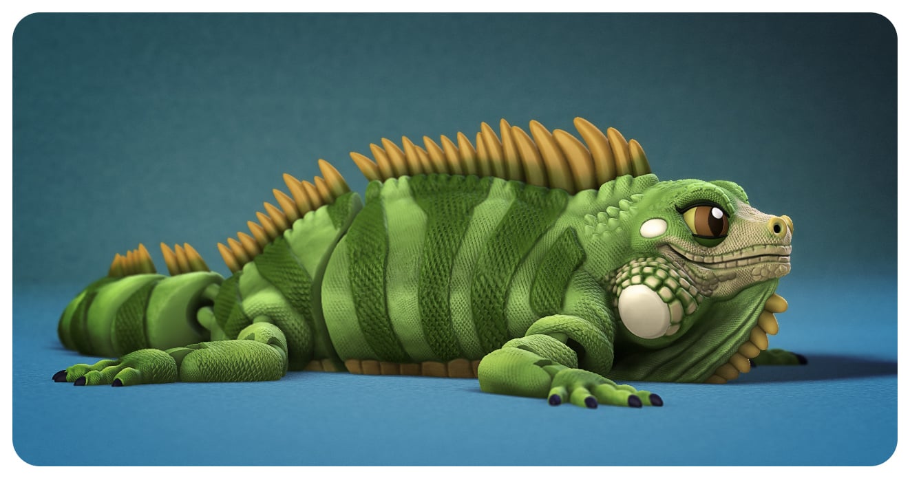 Flexi Iguana 3d model