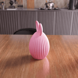 Easter Egg and Bunny Figure Set 3d model