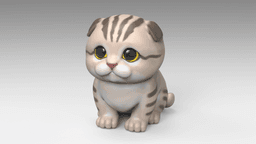 Cute Scottish Fold Kittens 3d model