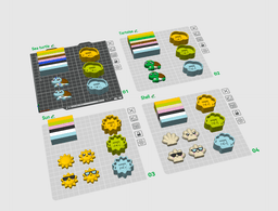 Turtle Clicker Pack (Turtle, Tortoise, Sun, Shell/Wave) 3d model