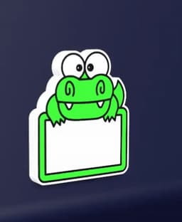 Cute Crocodile - LED Strip compatible 3d model