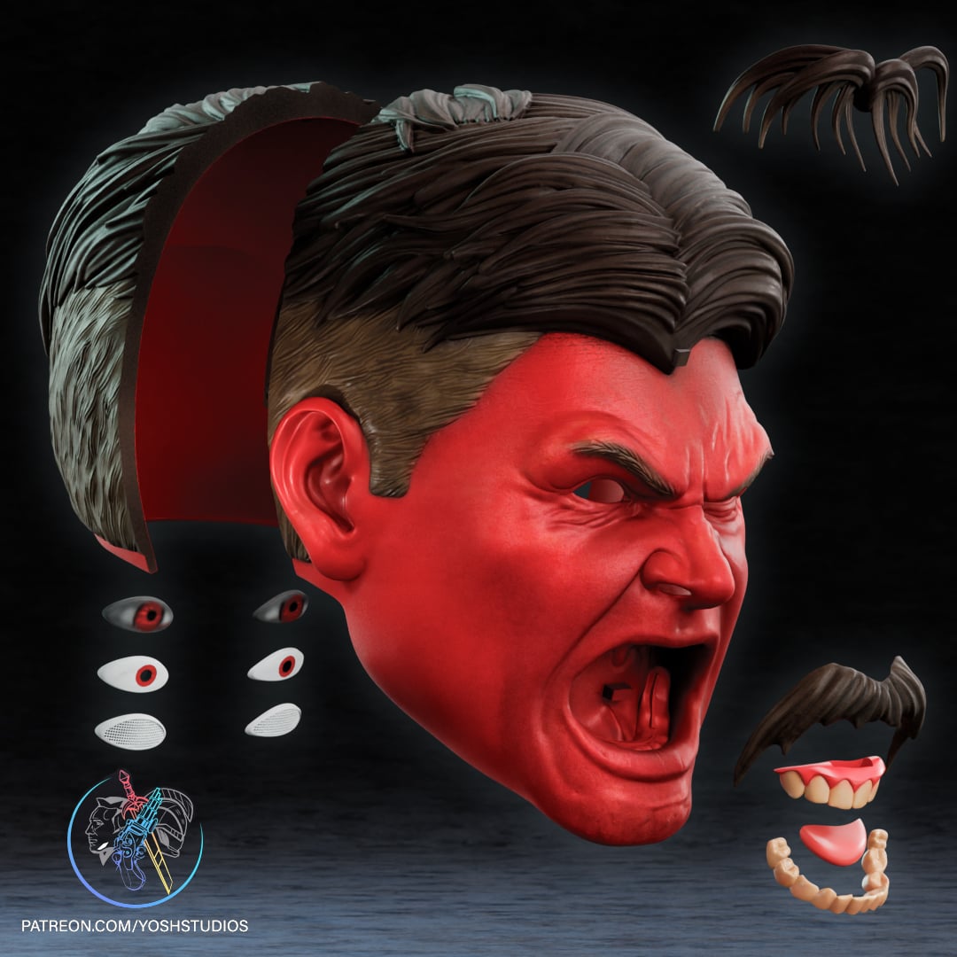 Red Hulk Mask 3D Printer STL File 3d model