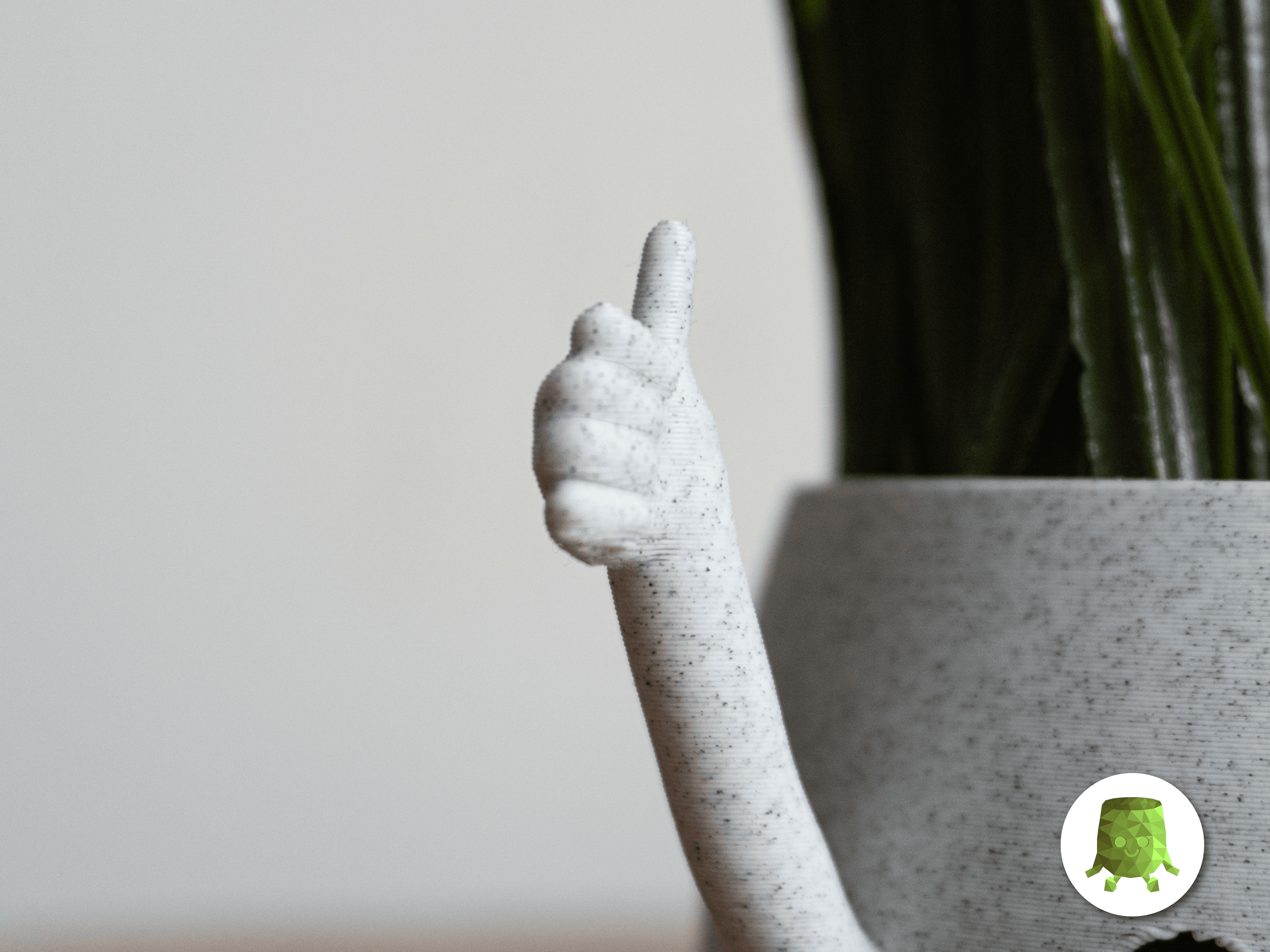 Happy Sitting Pot Thumbs Up 3d model