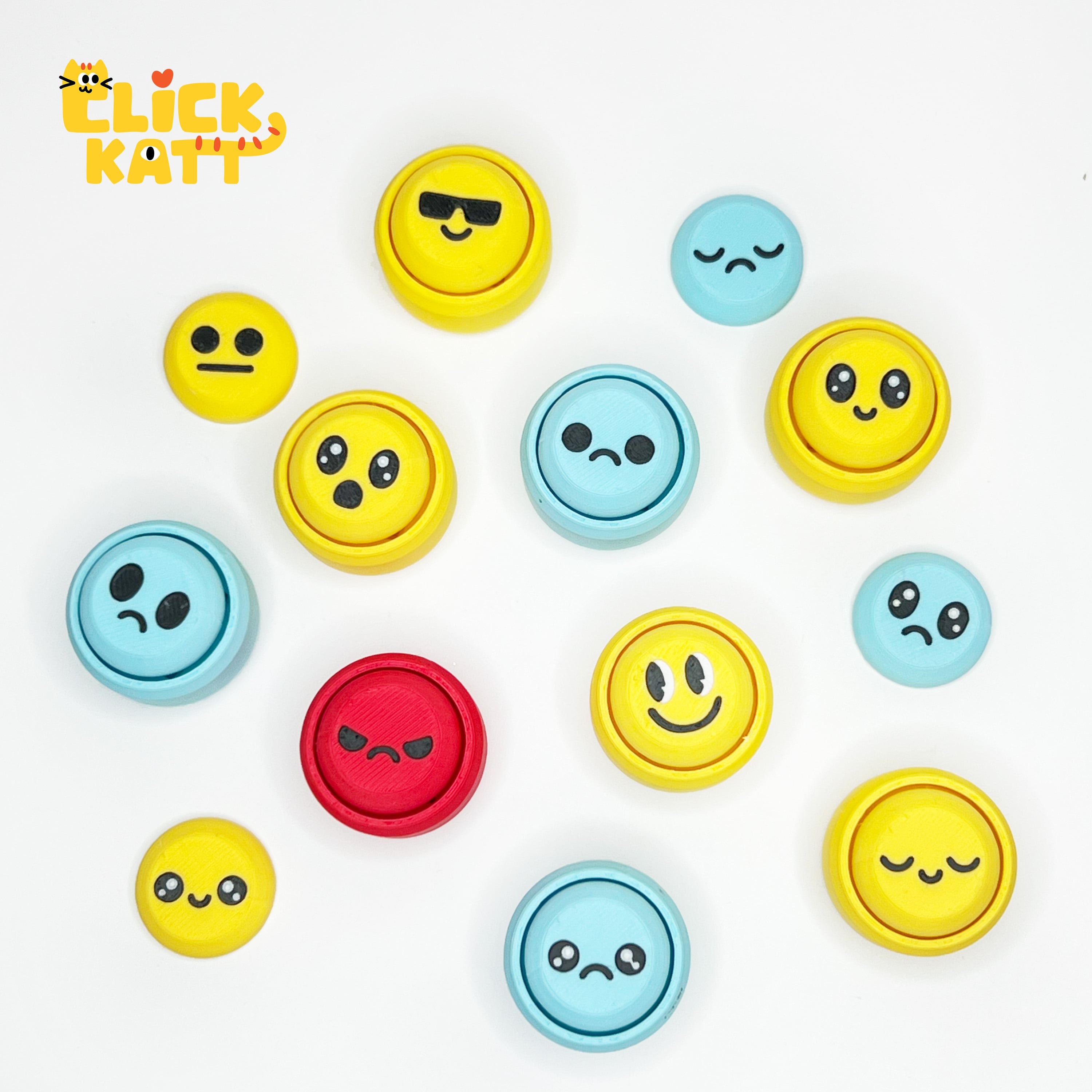 Emoji - Clicker Fidget Toy Keychain 3d model