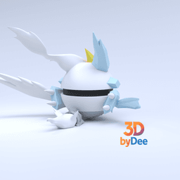 Kyurem White Pokeball 3d model