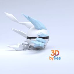 Kyurem White Pokeball 3d model