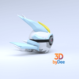 Kyurem White Pokeball 3d model