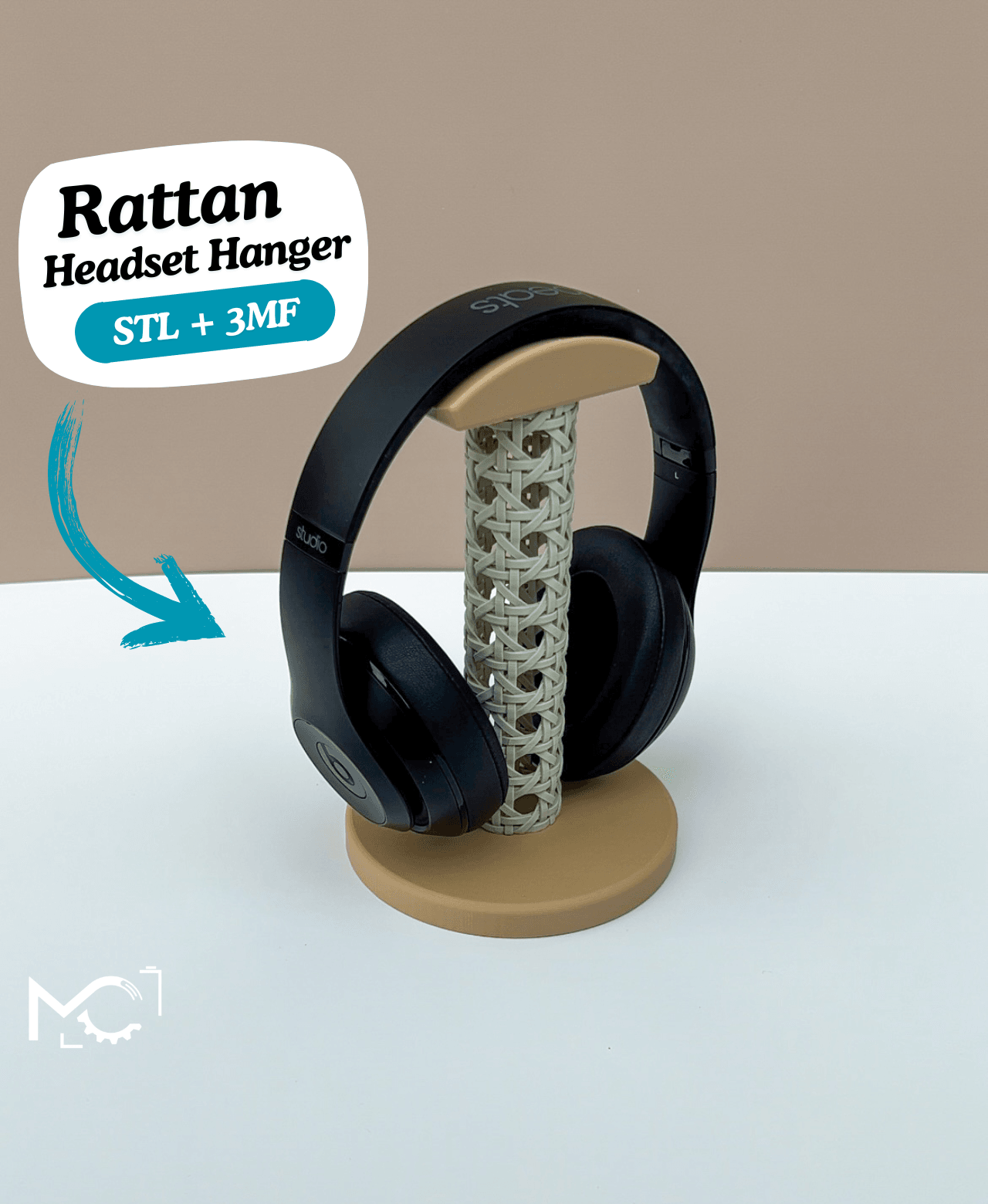 RattanHeadsetHanger 3d model