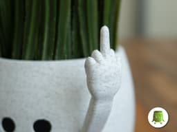 Happy Flex Sitting Middle Fingers Pot 3d model