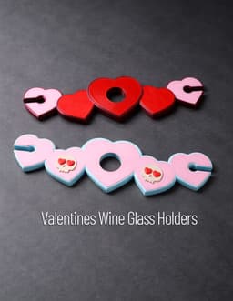 Valentines Wine Glass Holder 3d model