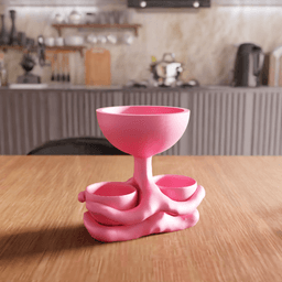 Cute Character Multi-Bowl Planter 3d model