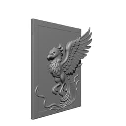 Elegant Phoenix Wall 3d model
