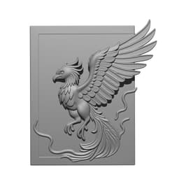Elegant Phoenix Wall 3d model