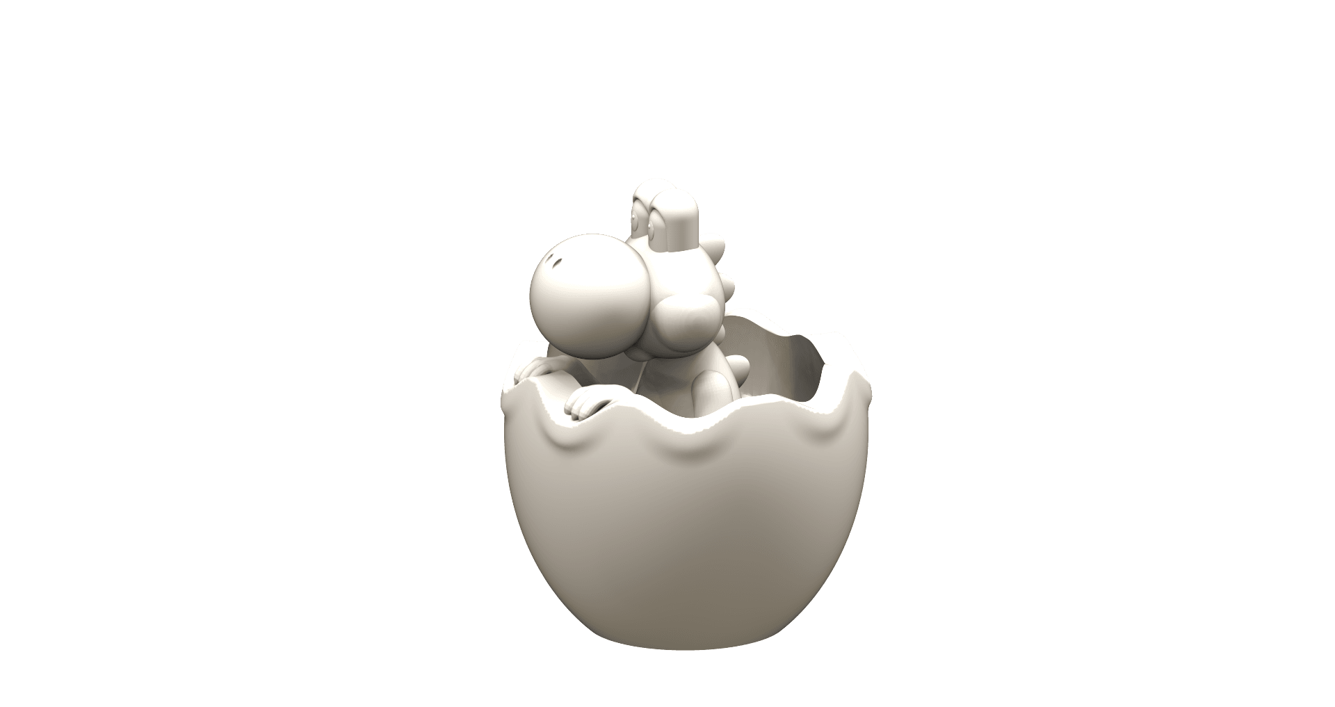 Yoshi Easter Egg (No Shell) 3d model