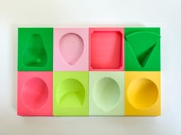 Mini Fruit Stand with Inserts for Fruit Fidgets 3d model