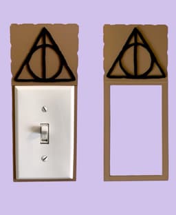 Deathly Hallows Light Switch Backer 3d model