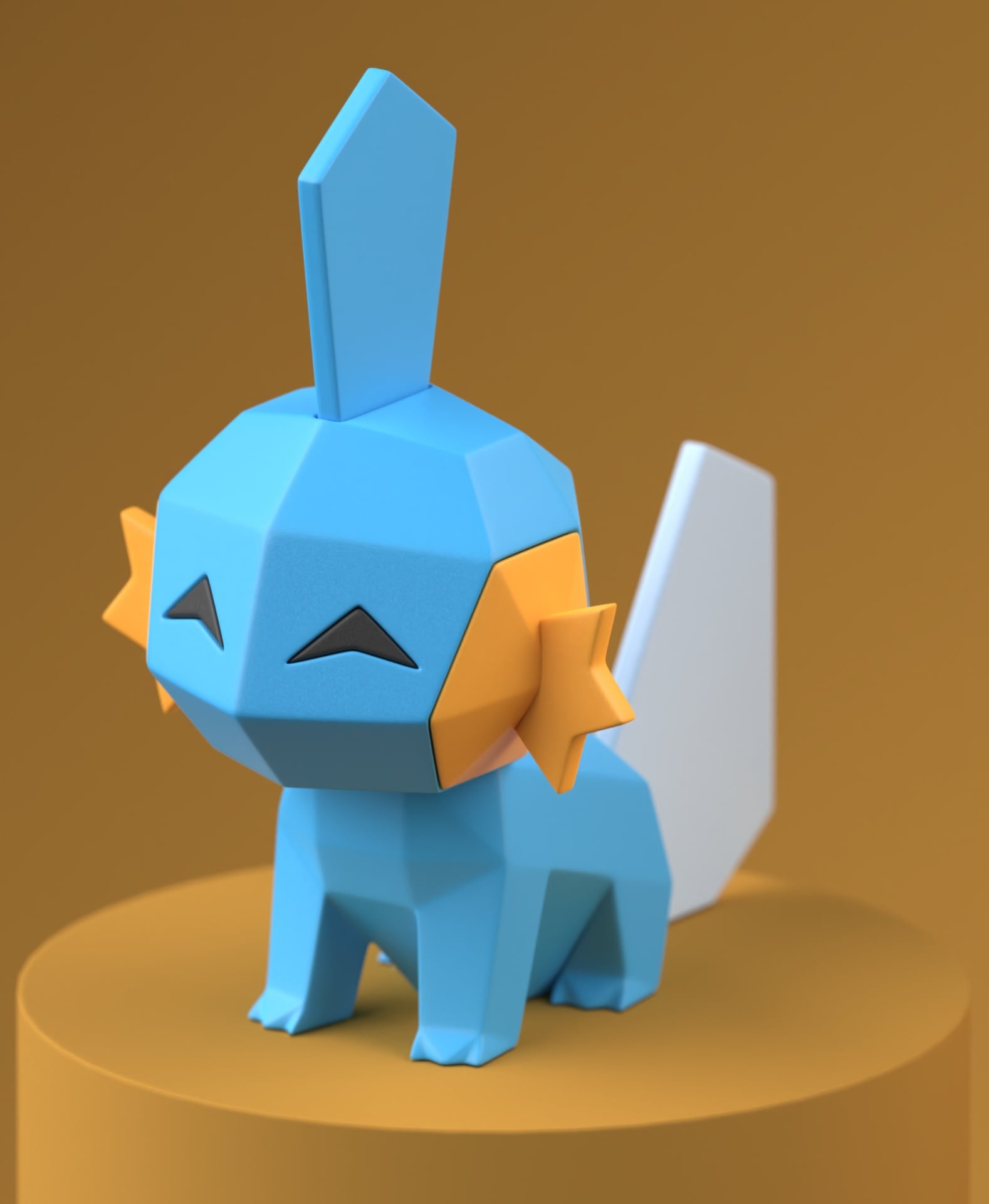 Low-poly Mudkip 3d model