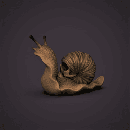 Skull Snail 3d model