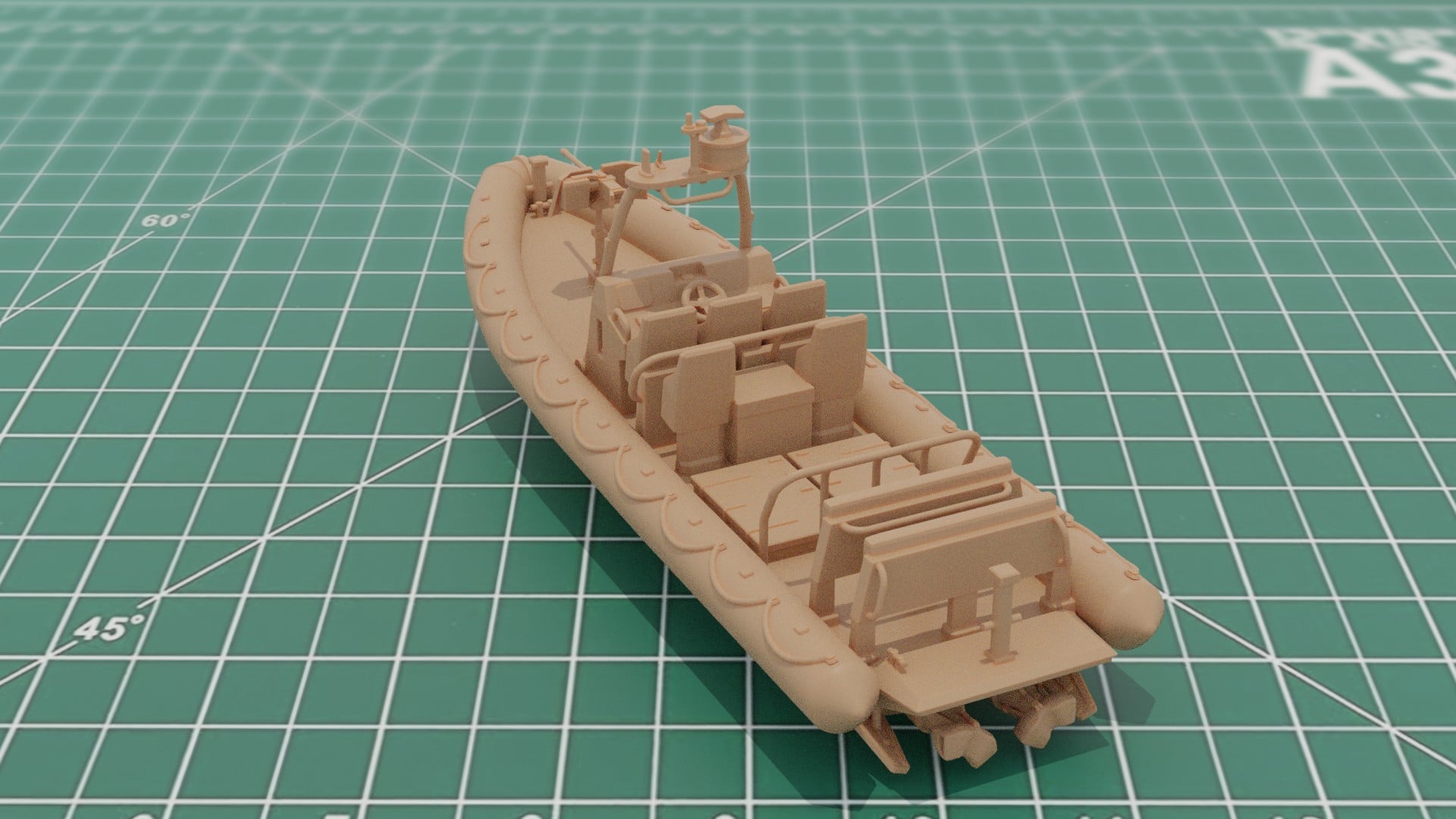 RHIB 11m Special Forces Boat 3D Print 3d model