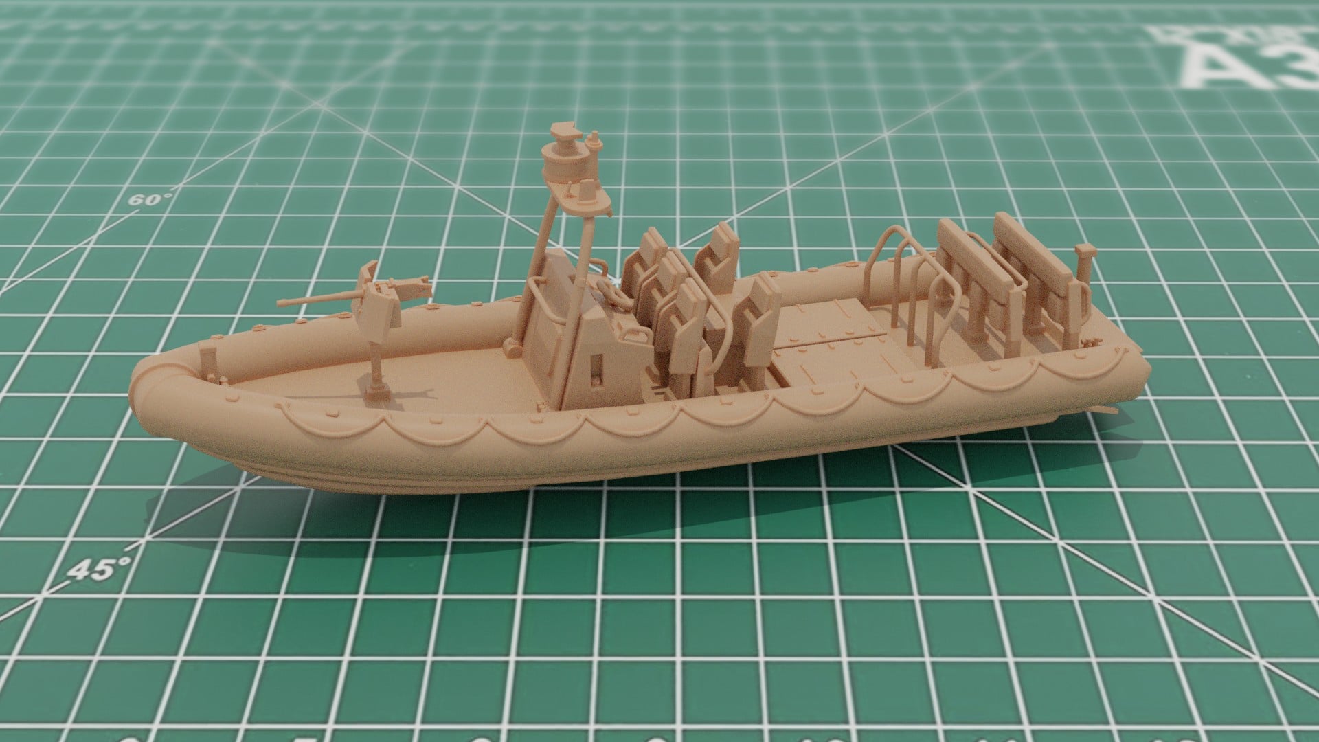RHIB 11m Special Forces Boat 3D Print 3d model