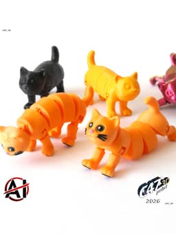 Flexi Transforming Cat 3d model