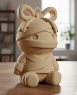Cute Chibi Mummy Figure | Adorable Desk Toy 3d model