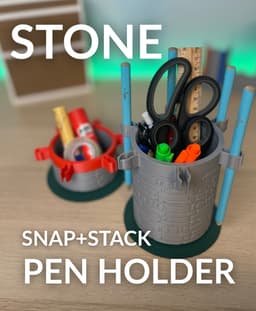 Customizable stacking organizer with snap holders Textured 3d model