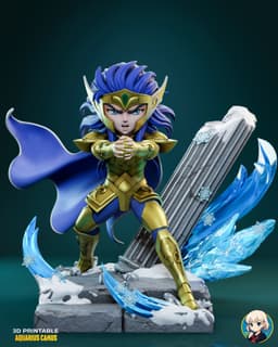 Saint Seiya Camus Chibi - Premium Collectible 3d model