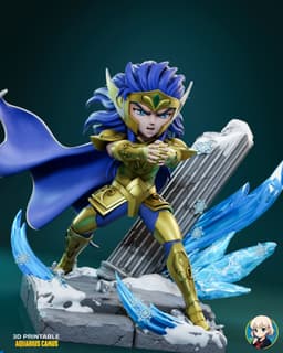 Saint Seiya Camus Chibi - Premium Collectible 3d model