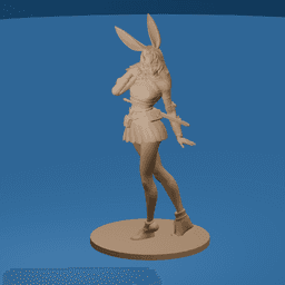 Cute Woman Rogue Wearing Rabbit Ears v2.0 3d model