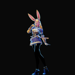 Cute Woman Rogue Wearing Rabbit Ears v2.0 3d model