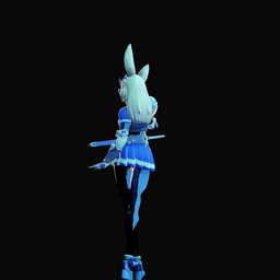Cute Woman Rogue Wearing Rabbit Ears v2.0 3d model