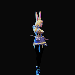 Cute Woman Rogue Wearing Rabbit Ears v2.0 3d model