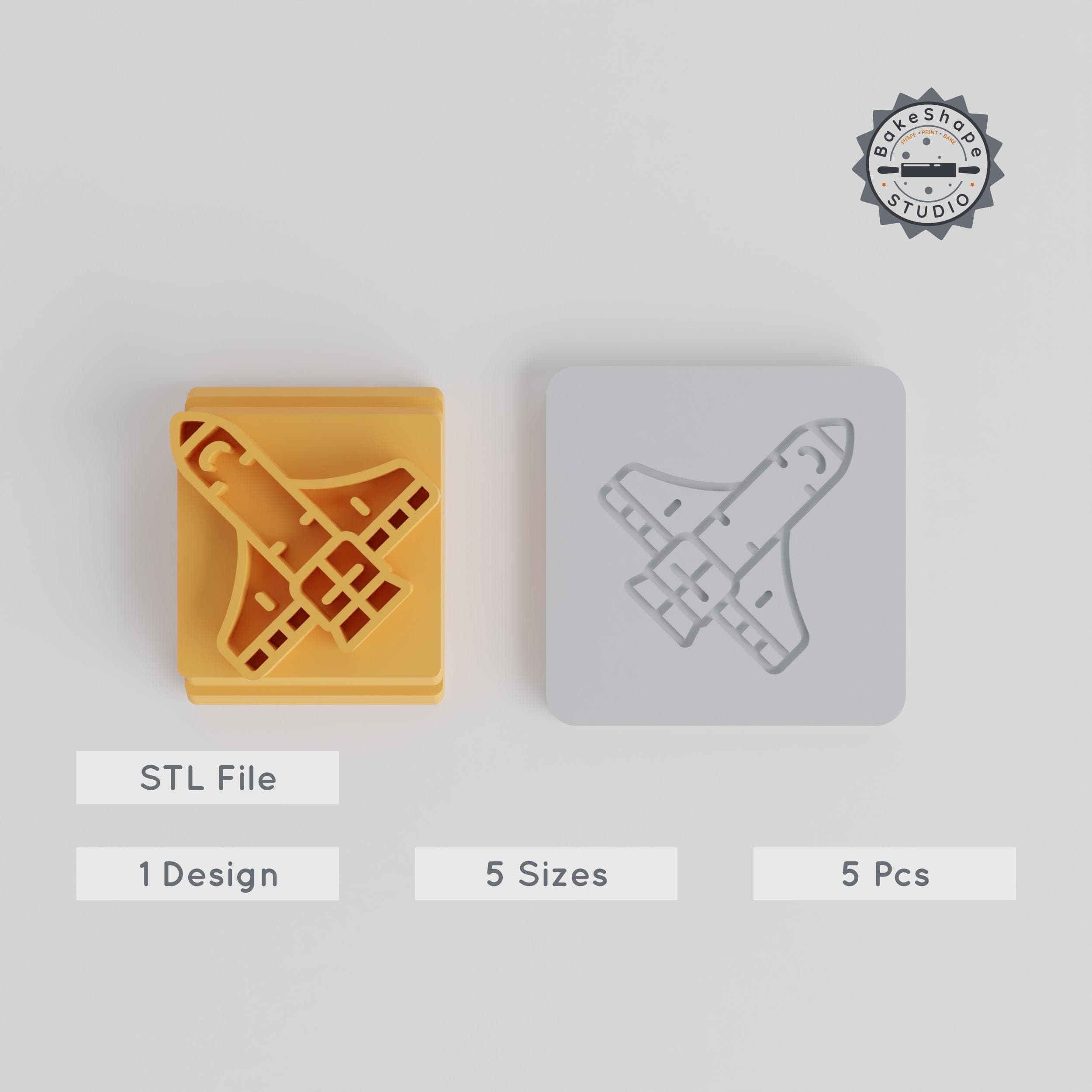Space Shuttle Stamp Tile Set, 5 Sizes, Perfect for Cookies & Clay PRODUCT_1722 3d model