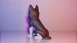 Siberian Husky - By Colors 3d model