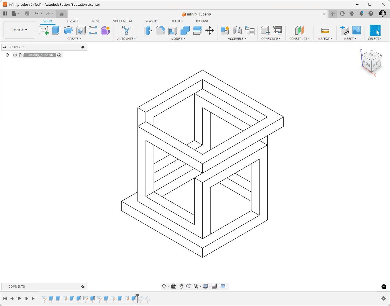 Yet another infinity cube 3d model