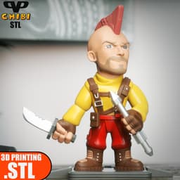 Kraglin Chibi STL for 3D Printing ChibiSTL 3DXM 3d model