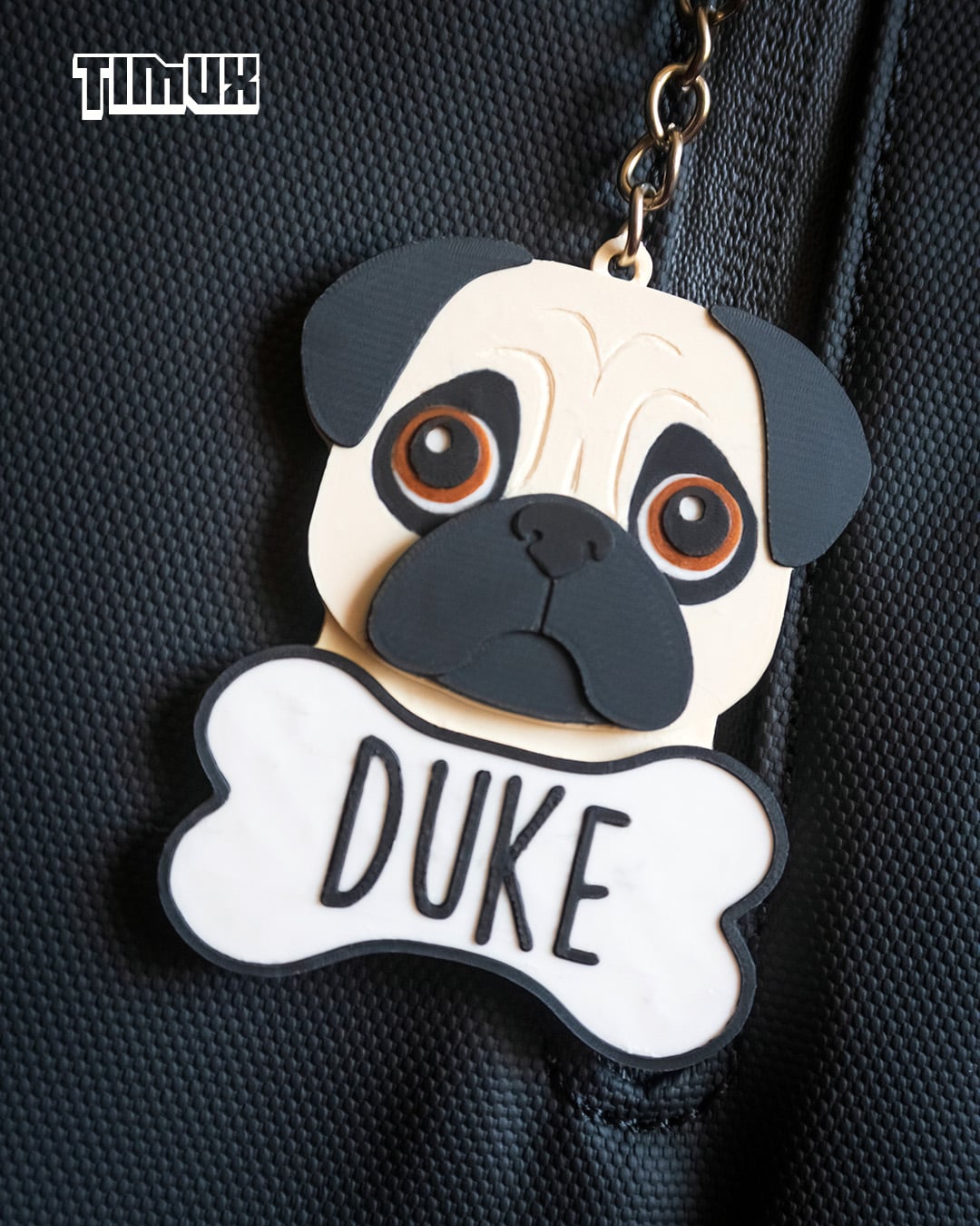 PUG KEYCHAIN SET 3d model