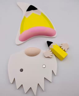 Magnetic Back to School Hat Gnome For Modular Sign 3d model