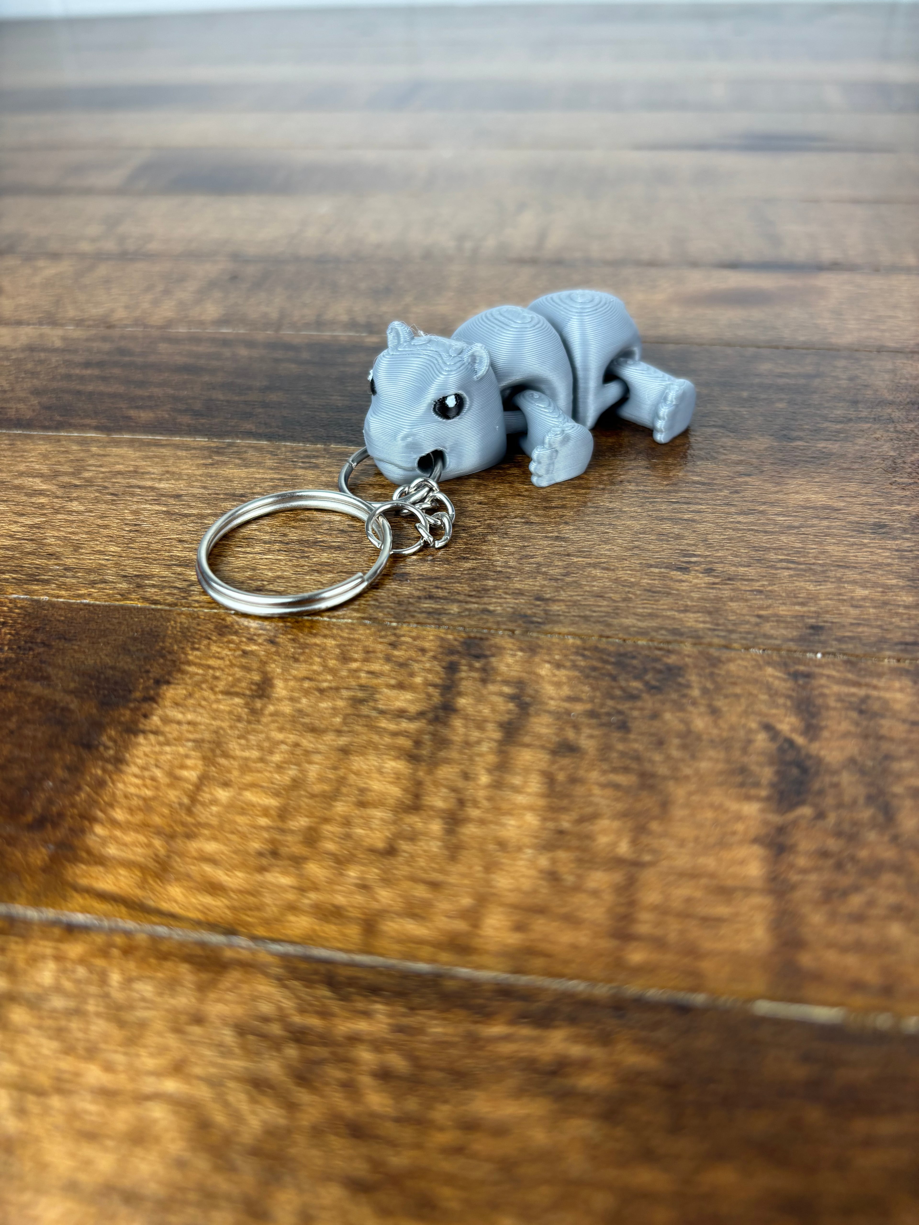 Baby Hippo Keychain 3d model